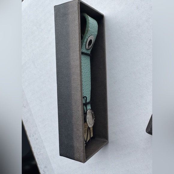 Bvlgari Mint Green Leather Keychain - Picture 9 of 11